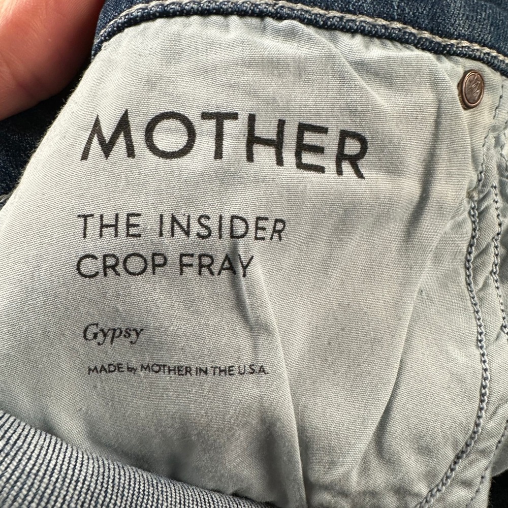 MOTHER Jeans Womens 26 The Insider Crop Fray Gypsy Distressed Raw Hem Cropped - Picture 12 of 15